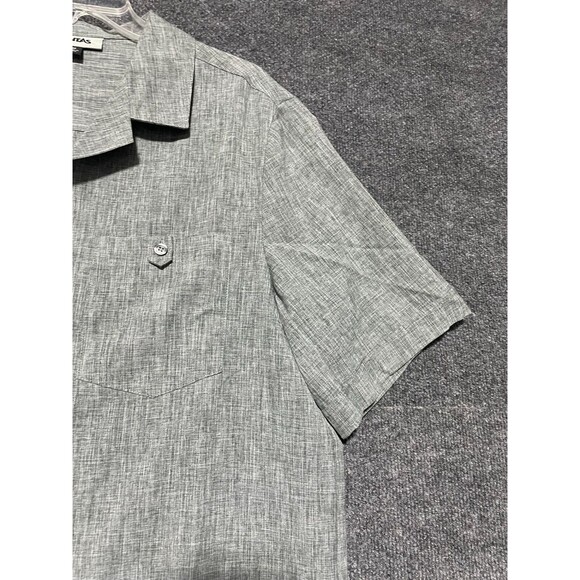 Cintas Work Shirt Men's M Gray Button Down Short Sleeve - Picture 3 of 8
